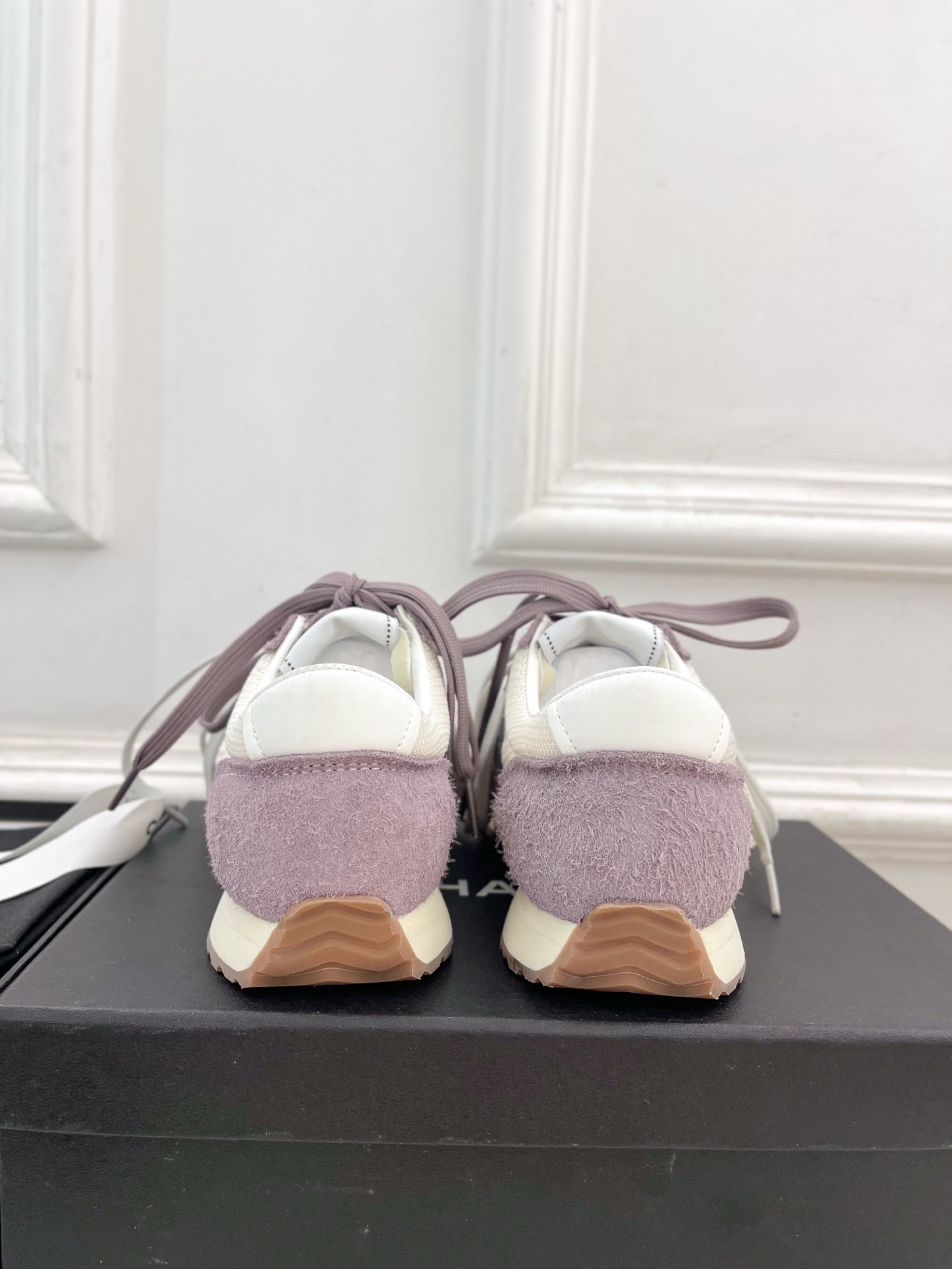 Chanel Vintage Style Sneakers in Purple and White