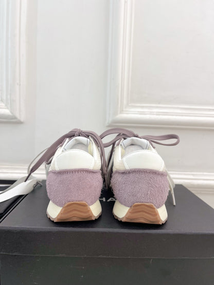 Chanel Vintage Style Sneakers in Purple and White