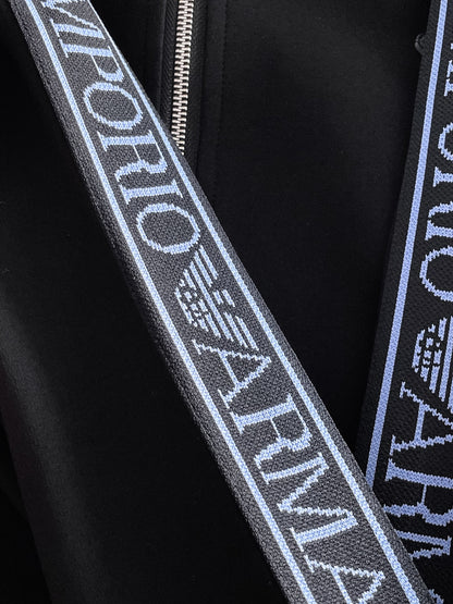 Emporio Armani EA7 Men's Black Tracksuit With Branded Details