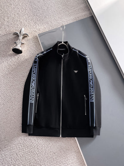 Emporio Armani EA7 Men's Black Tracksuit With Branded Details