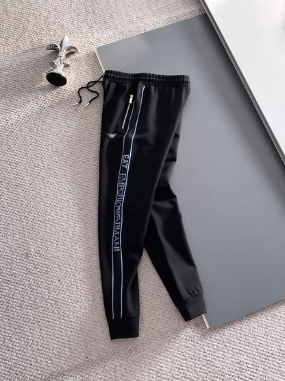 Emporio Armani EA7 Men's Black Tracksuit With Branded Details