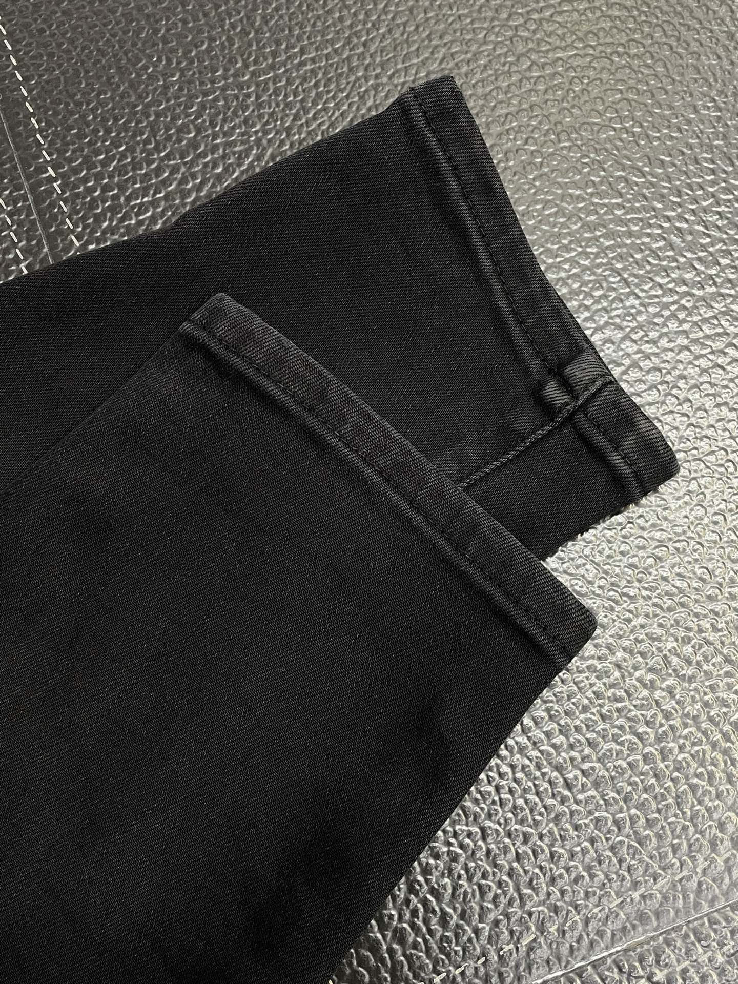 Dior Dark Grey Denim Jeans With Embroidered Logo Detail