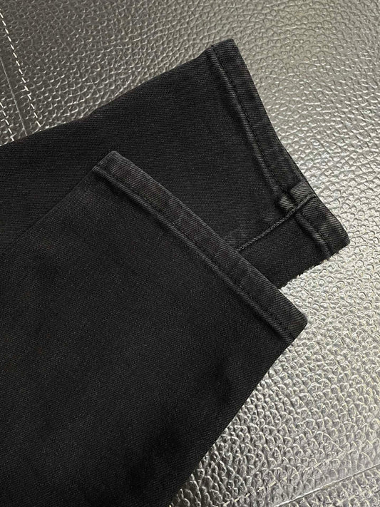 Dior Dark Grey Denim Jeans With Embroidered Logo Detail