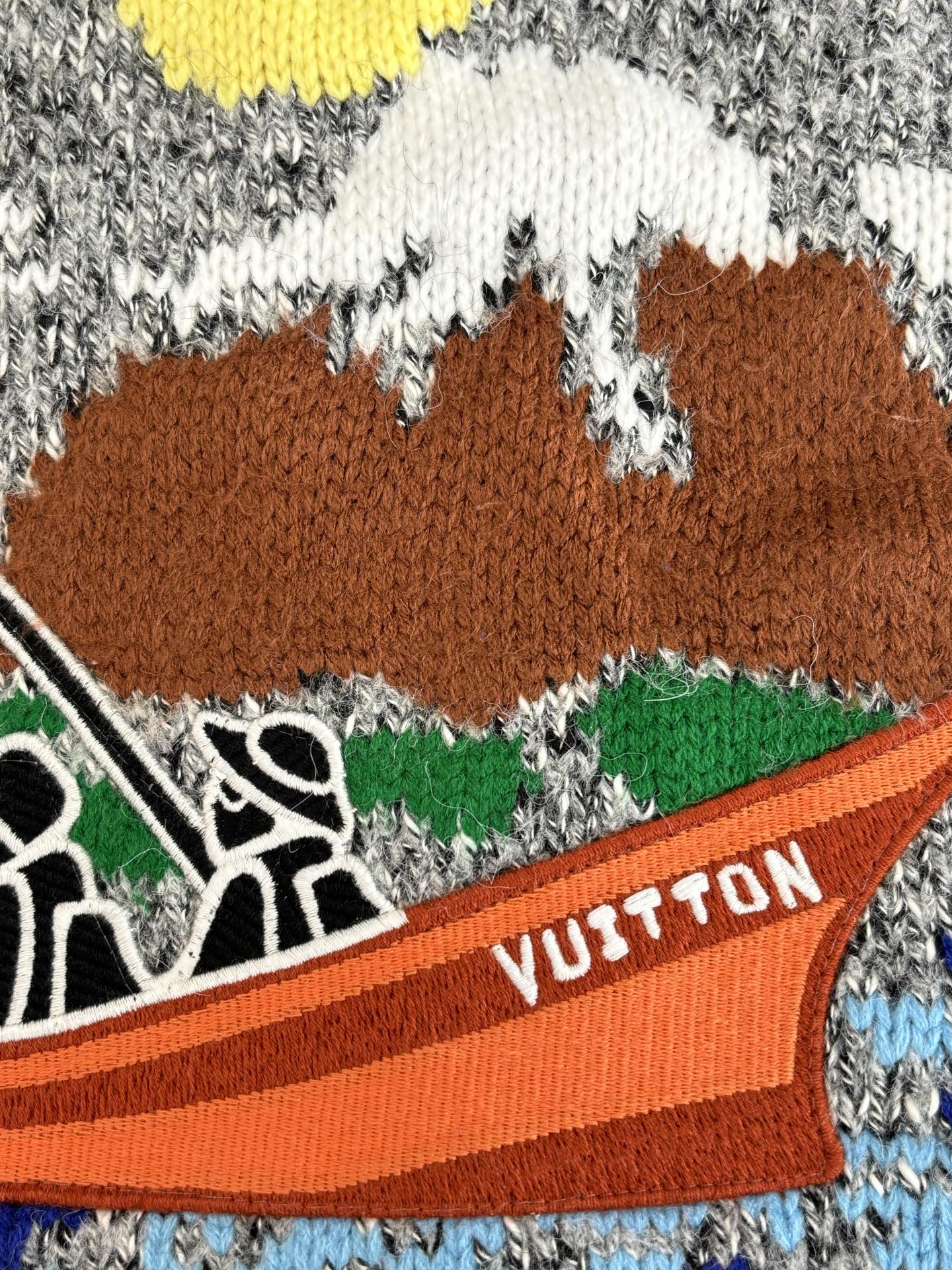 Louis Vuitton Men's Knitted Zip Up Sweater With Logo