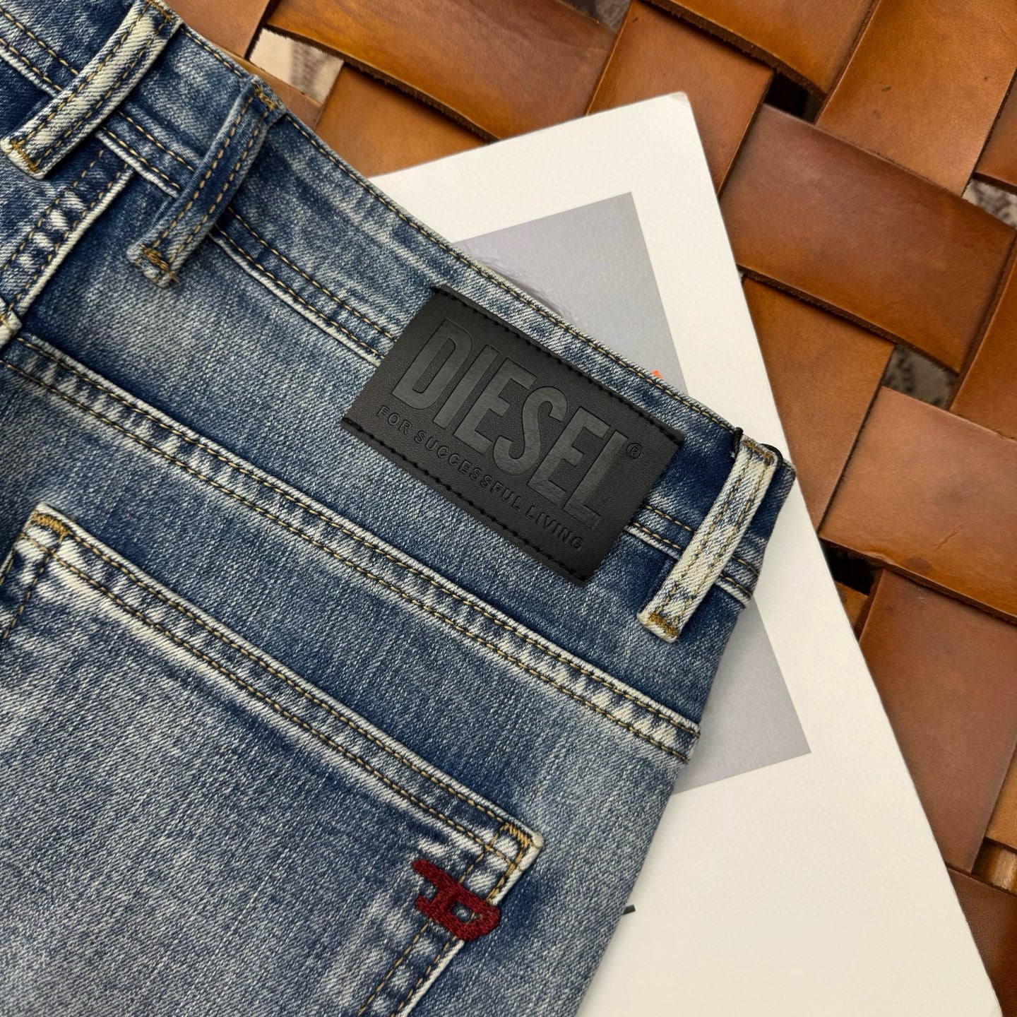 Diesel Men's Slim Fit Light Wash Denim Jeans for Casual and Stylish Outfits