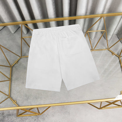 Balenciaga White Shorts With Barcode Print And Drawstring Waist