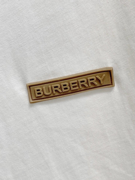 Burberry Men's White Short - Sleeve Tracksuit With Check Details