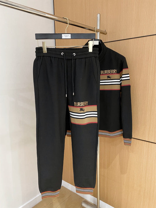 Burberry Men's Tracksuits With Iconic Stripes And Logo