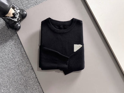 Dolce & Gabbana Men's Black Crew Neck Knitted Sweater With Logo